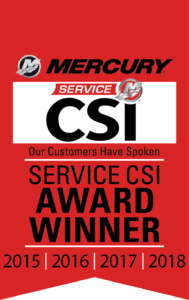 Boathouse Marine Center has continuously won the Mercury CSI Award since 2015