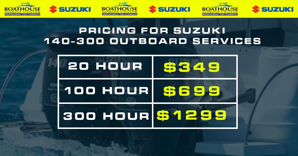 Suzuki 140-300 service pricing