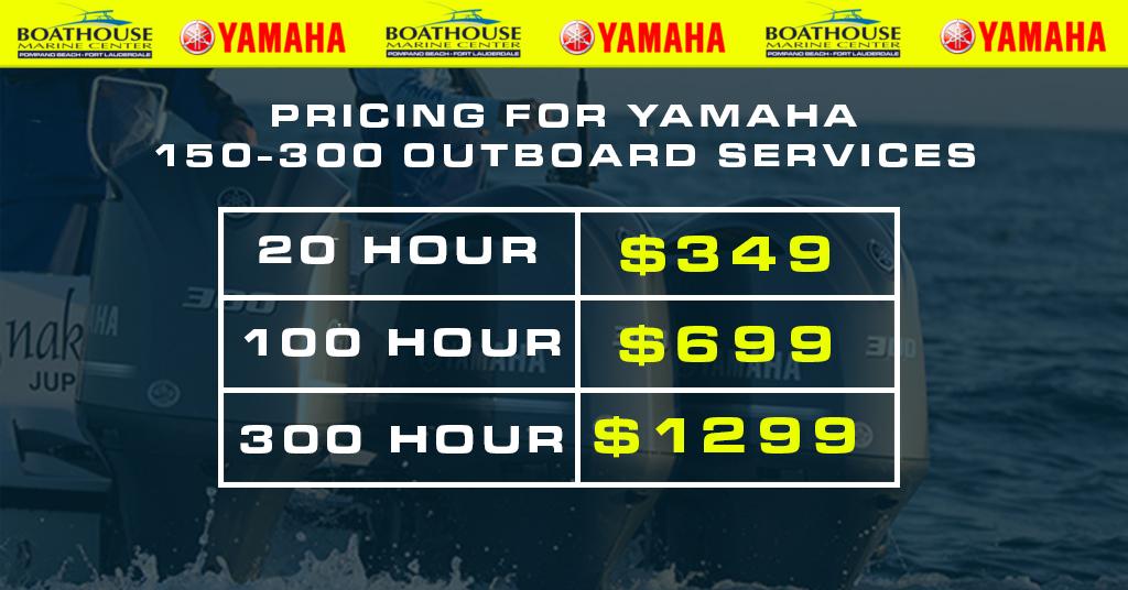 Yamaha 150-300 service pricing